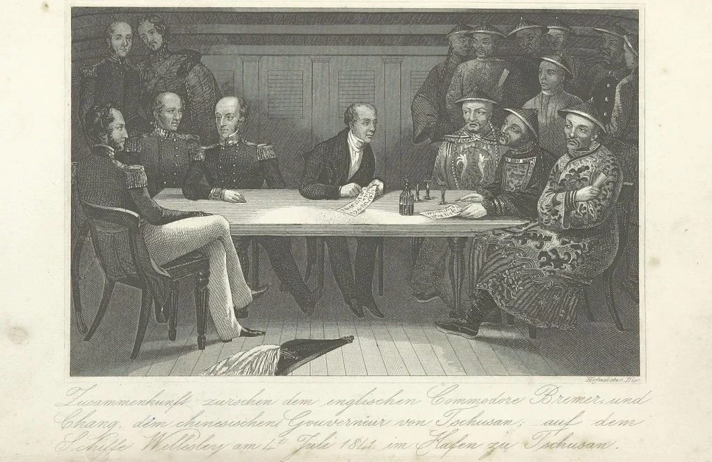 An illustration from China, historisch romantisch, malerisch. [A translation of parts of “China, in a series of views ... By Thomas Allom Esq. with historical and descriptive notes by the Rev. G. N. Wright.” With a selection from the engravings, 1843, leaf 8