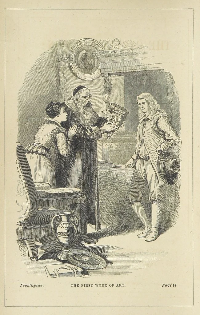 An illustration from The Carved Cartoon: a picture of the past, 1874, leaf 8