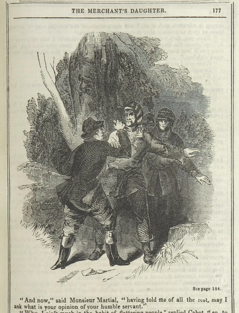 An illustration from Clarisse: or the Merchant's daughter. A romance, 1847, leaf 189
