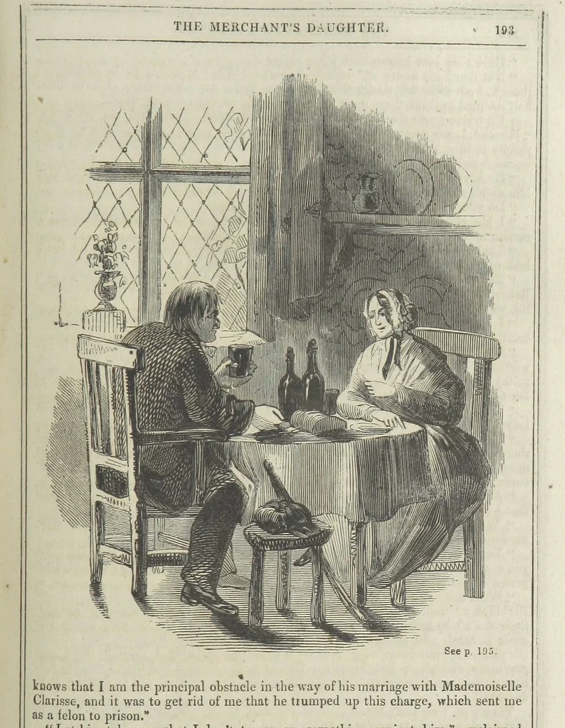 An illustration from Clarisse: or the Merchant's daughter. A romance, 1847, leaf 205