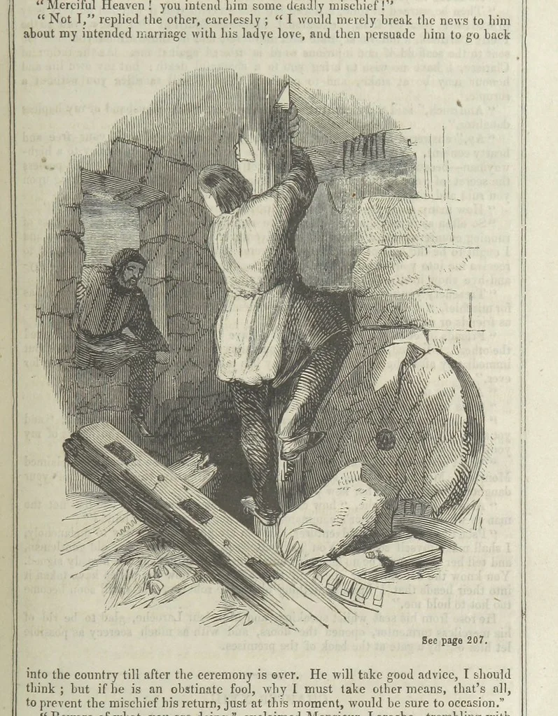 An illustration from Clarisse: or the Merchant's daughter. A romance, 1847, leaf 213