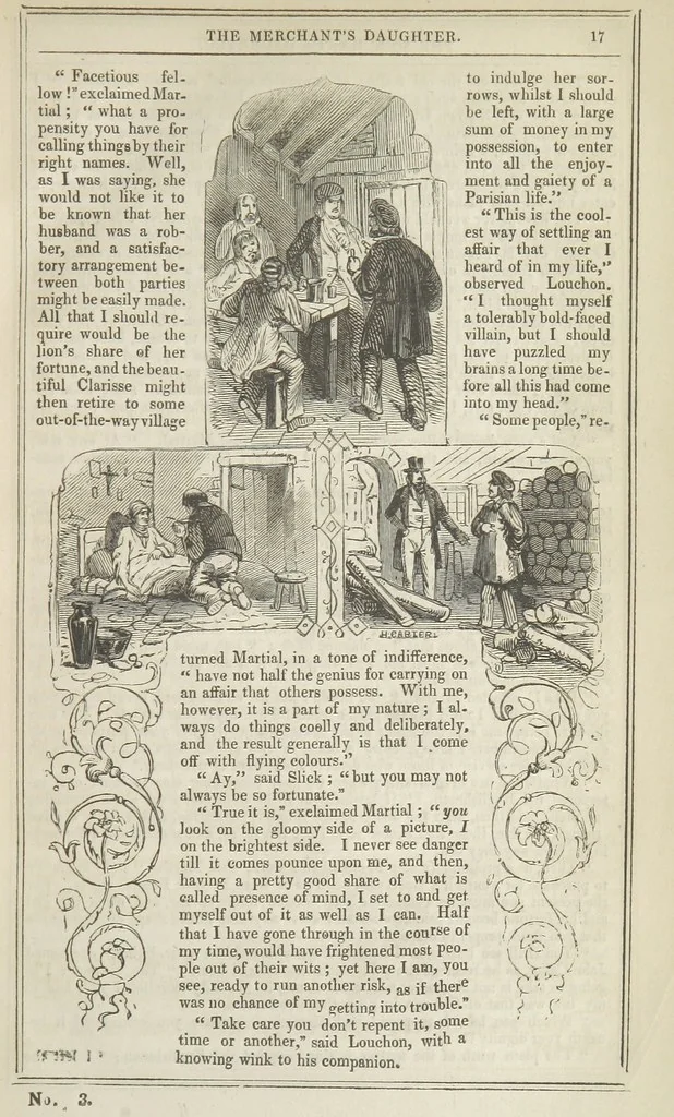 An illustration from Clarisse: or the Merchant's daughter. A romance, 1847, leaf 29