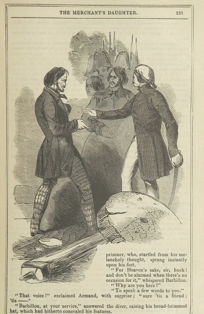 An illustration from Clarisse: or the Merchant's daughter. A romance, 1847, leaf 293