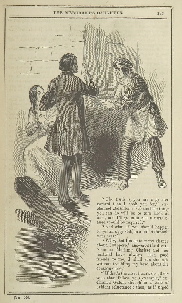 An illustration from Clarisse: or the Merchant's daughter. A romance, 1847, leaf 309