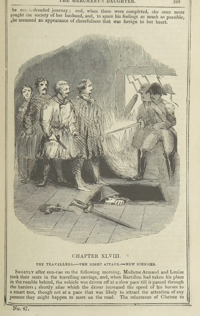 An illustration from Clarisse: or the Merchant's daughter. A romance, 1847, leaf 381