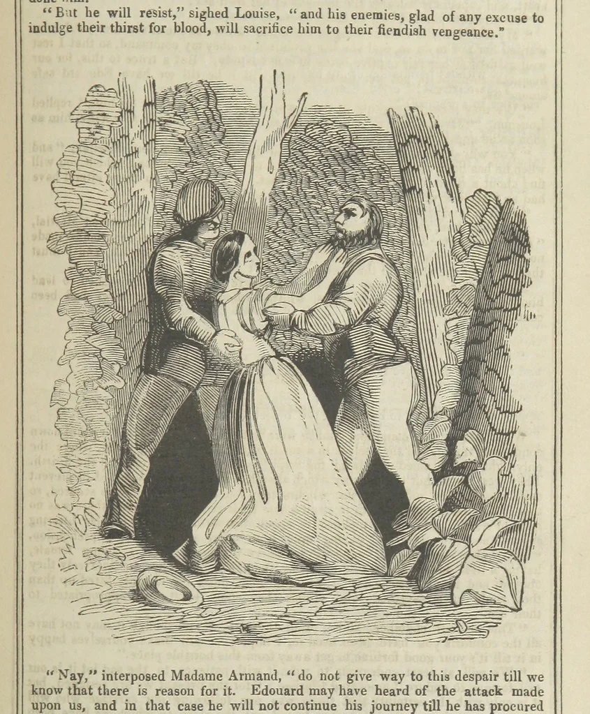 An illustration from Clarisse: or the Merchant's daughter. A romance, 1847, leaf 389