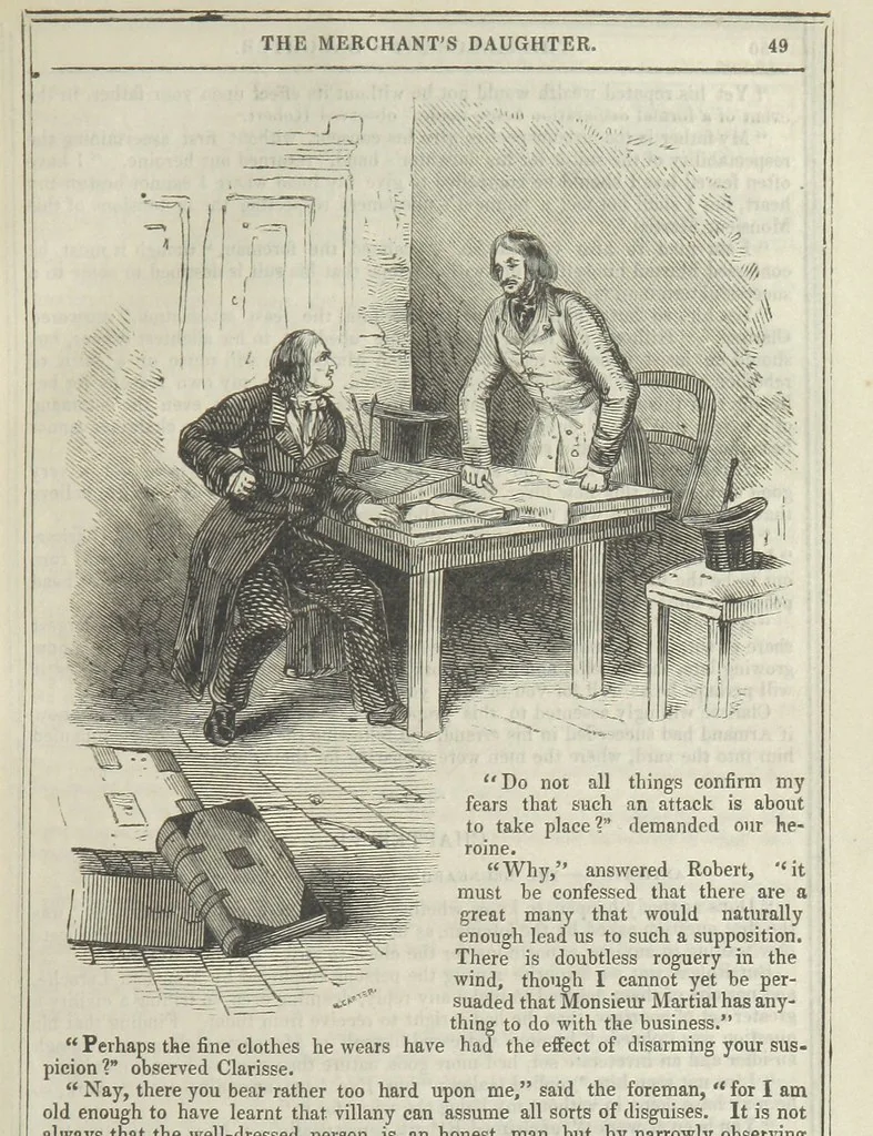 An illustration from Clarisse: or the Merchant's daughter. A romance, 1847, leaf 61