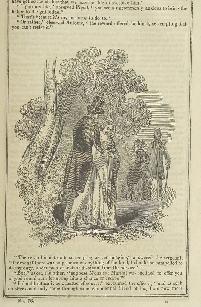 An illustration from Clarisse: or the Merchant's daughter. A romance, 1847, leaf 613