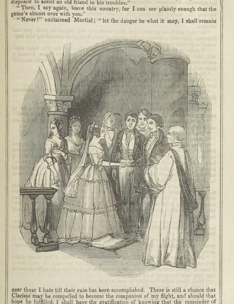An illustration from Clarisse: or the Merchant's daughter. A romance, 1847, leaf 621