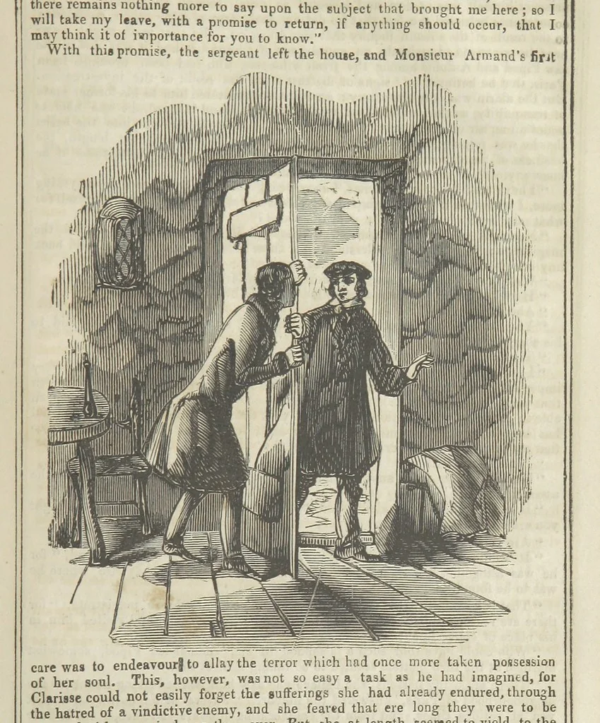 An illustration from Clarisse: or the Merchant's daughter. A romance, 1847, leaf 685