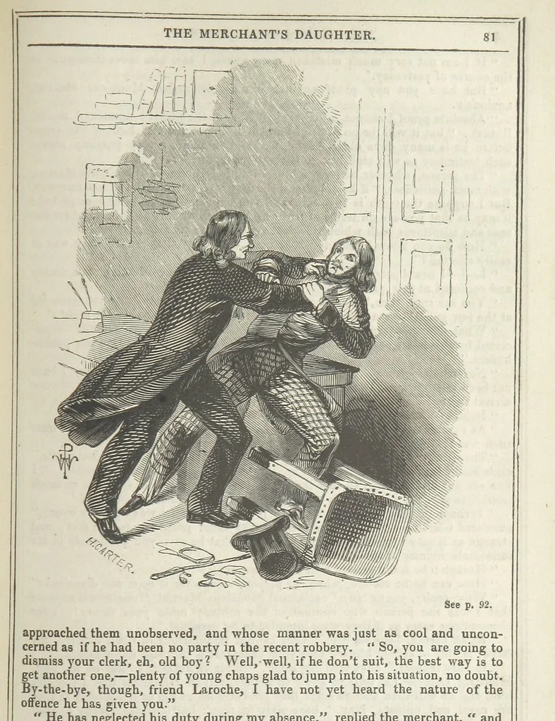 An illustration from Clarisse: or the Merchant's daughter. A romance, 1847, leaf 93