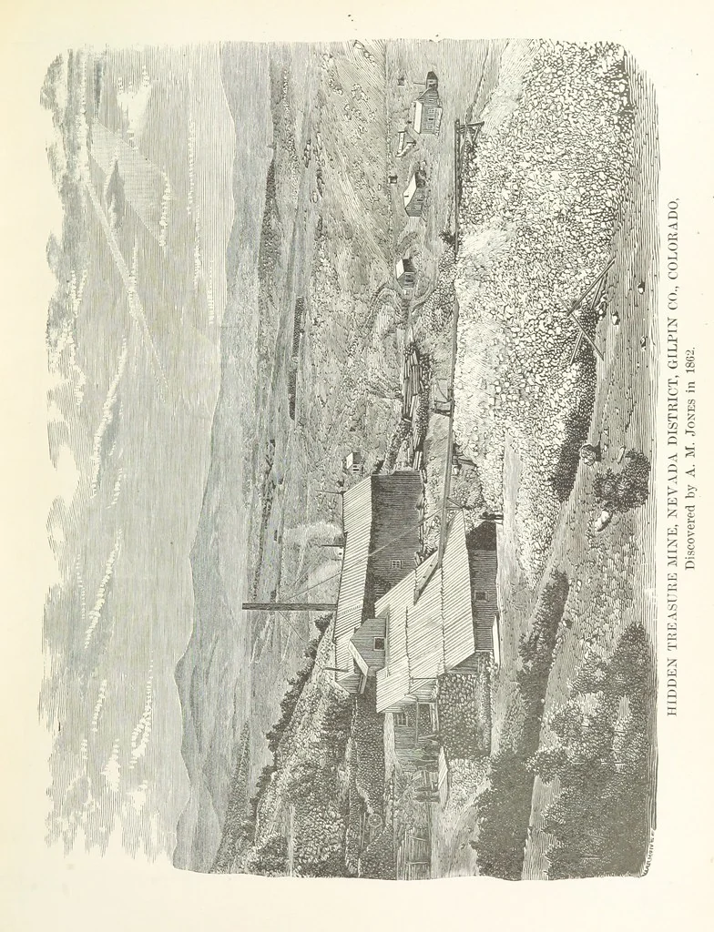 An illustration from History of Clear Creek and Boulder Valleys, Colorado. Containing a brief history of the State of Colorado [by W. B. Vickers] ... a history of Gilpin, Clear Creek, Boulder and Jefferson Counties [respectively by J. Burrell, A. Frost, A. Bixby and E. L. Berthoud] and biographical sketches, 1880, leaf 283