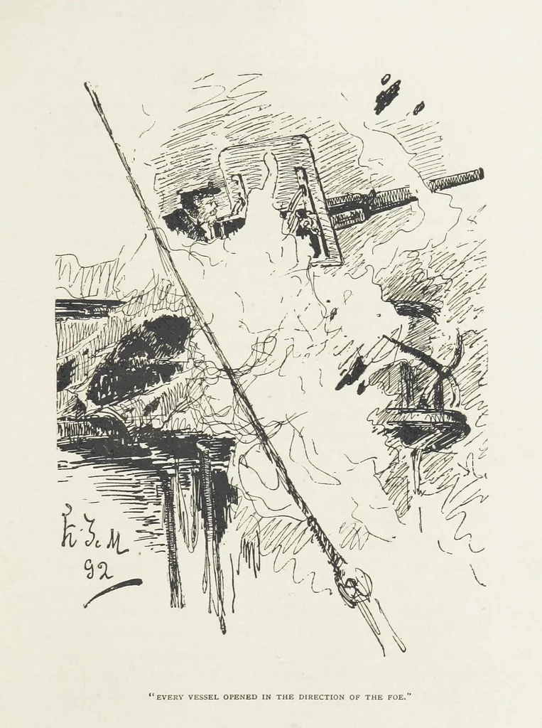 An illustration from The Captain of the “Mary Rose.” A tale of to-morrow ... Illustrated, etc, 1892, leaf 101