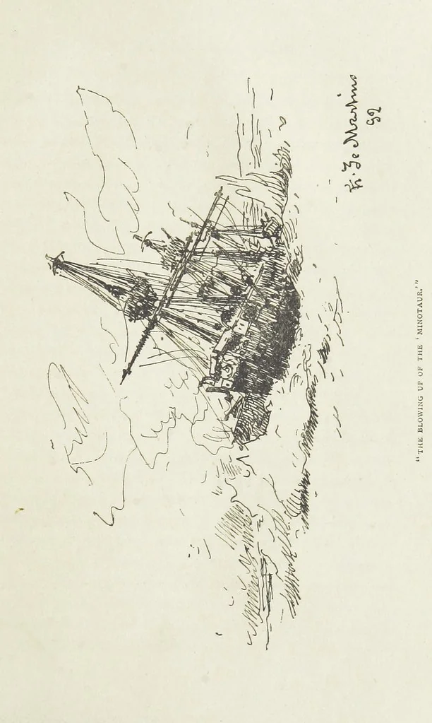 An illustration from The Captain of the “Mary Rose.” A tale of to-morrow ... Illustrated, etc, 1892, leaf 113