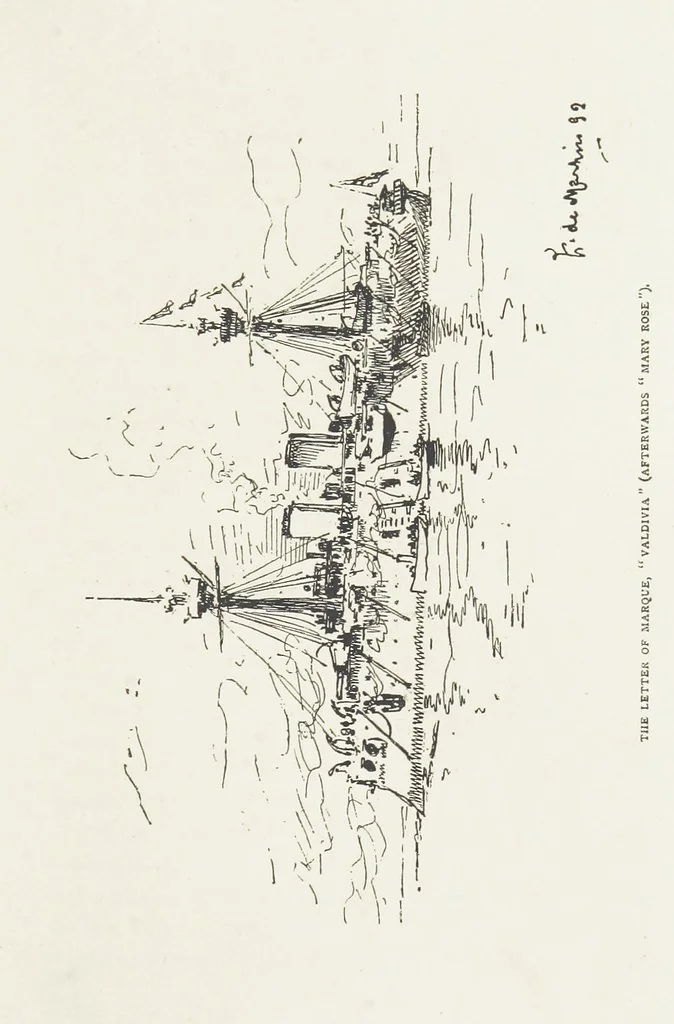 An illustration from The Captain of the “Mary Rose.” A tale of to-morrow ... Illustrated, etc, 1892, leaf 143