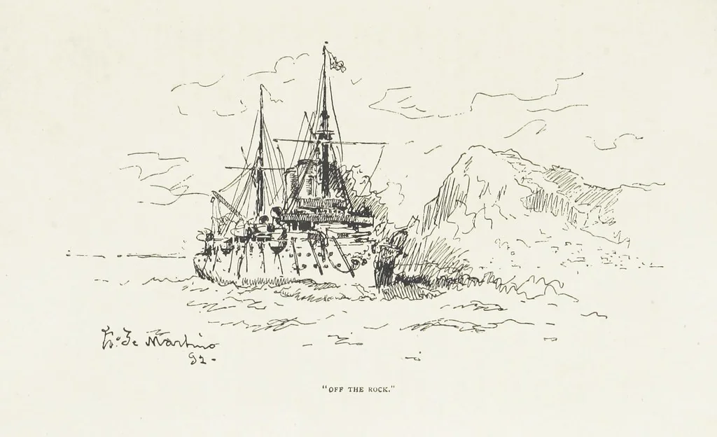 An illustration from The Captain of the “Mary Rose.” A tale of to-morrow ... Illustrated, etc, 1892, leaf 161