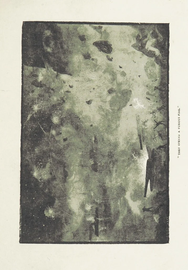 An illustration from The Captain of the “Mary Rose.” A tale of to-morrow ... Illustrated, etc, 1892, leaf 165