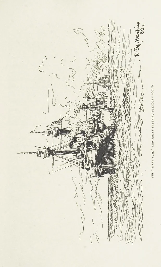 An illustration from The Captain of the “Mary Rose.” A tale of to-morrow ... Illustrated, etc, 1892, leaf 211