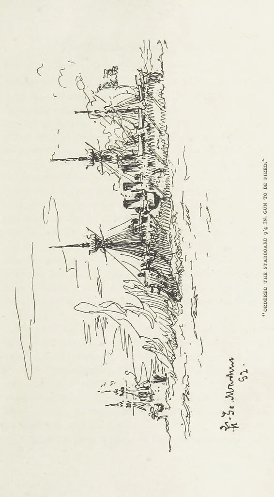 An illustration from The Captain of the “Mary Rose.” A tale of to-morrow ... Illustrated, etc, 1892, leaf 229