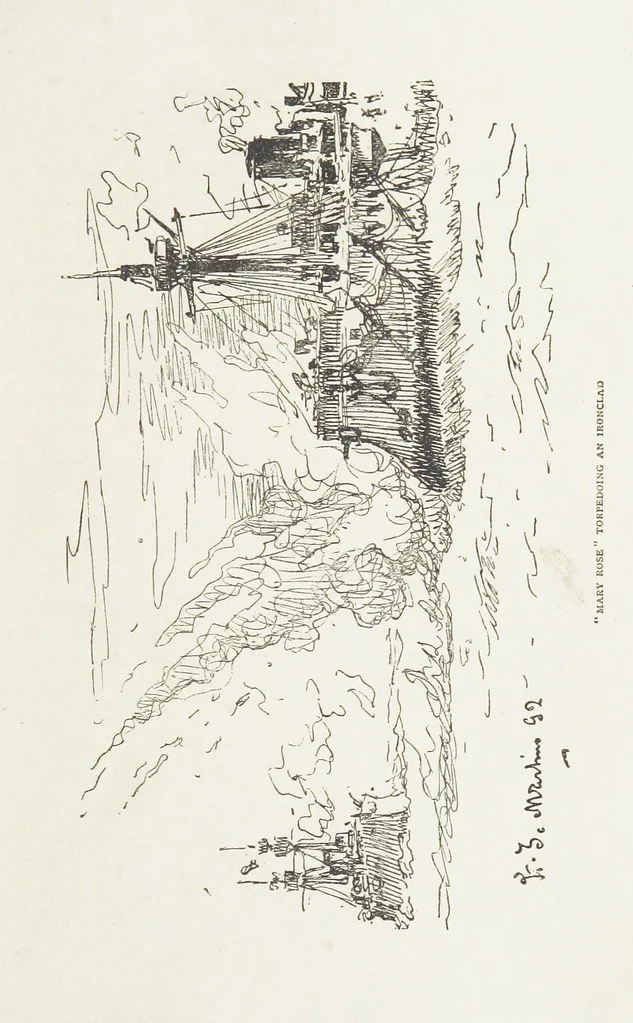 An illustration from The Captain of the “Mary Rose.” A tale of to-morrow ... Illustrated, etc, 1892, leaf 245