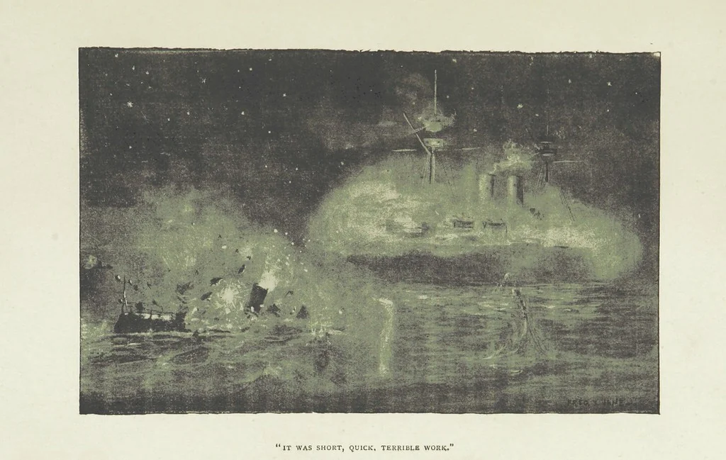 An illustration from The Captain of the “Mary Rose.” A tale of to-morrow ... Illustrated, etc, 1892, leaf 267
