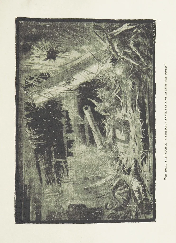 An illustration from The Captain of the “Mary Rose.” A tale of to-morrow ... Illustrated, etc, 1892, leaf 285