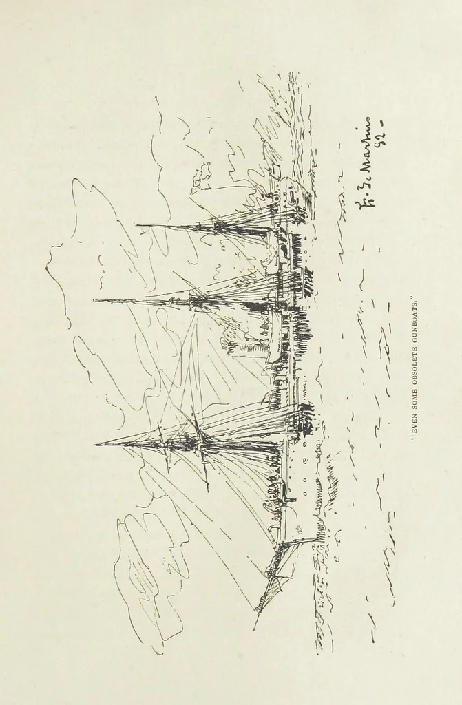 An illustration from The Captain of the “Mary Rose.” A tale of to-morrow ... Illustrated, etc, 1892, leaf 31