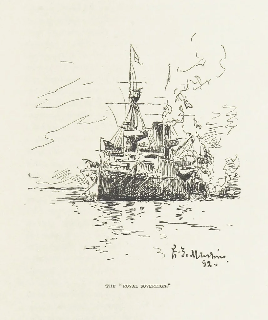 An illustration from The Captain of the “Mary Rose.” A tale of to-morrow ... Illustrated, etc, 1892, leaf 313