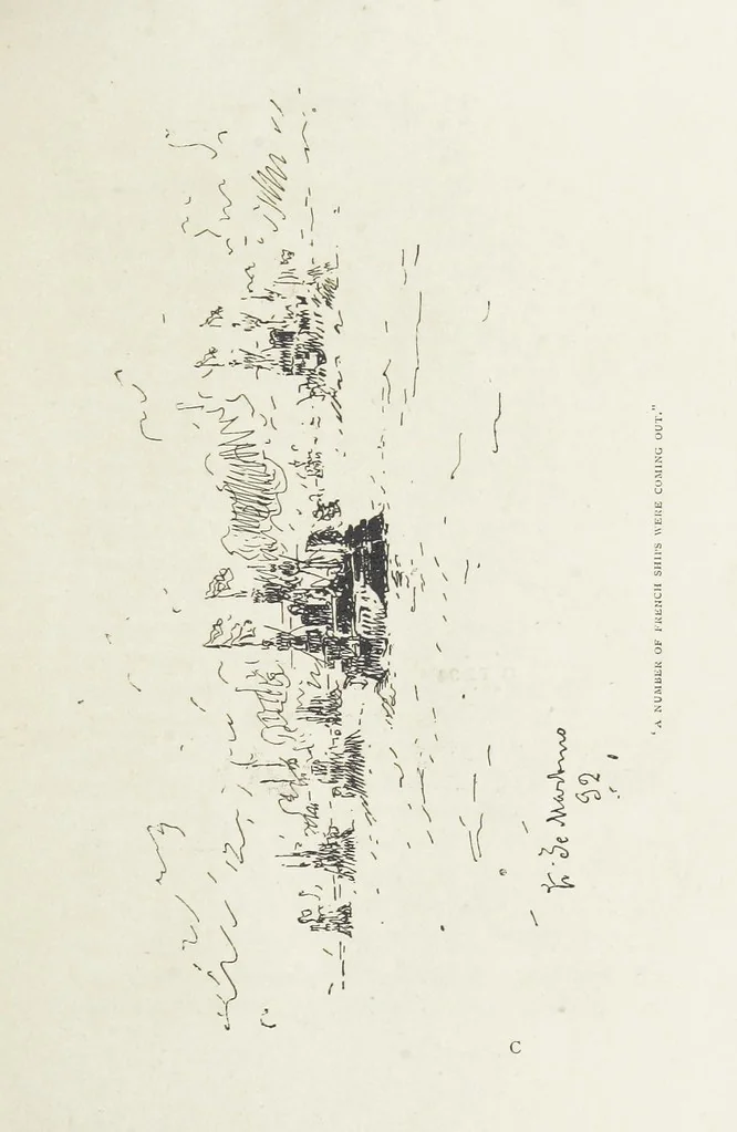 An illustration from The Captain of the “Mary Rose.” A tale of to-morrow ... Illustrated, etc, 1892, leaf 55