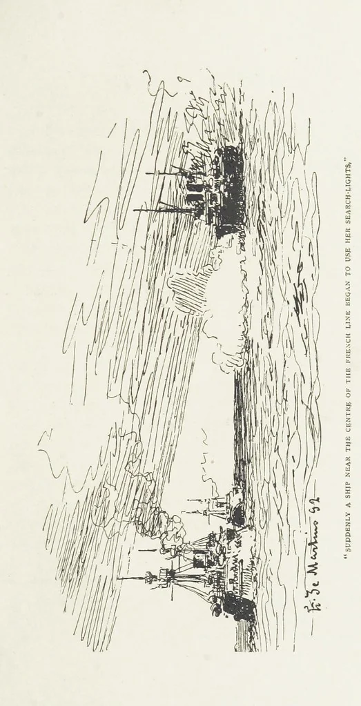An illustration from The Captain of the “Mary Rose.” A tale of to-morrow ... Illustrated, etc, 1892, leaf 59