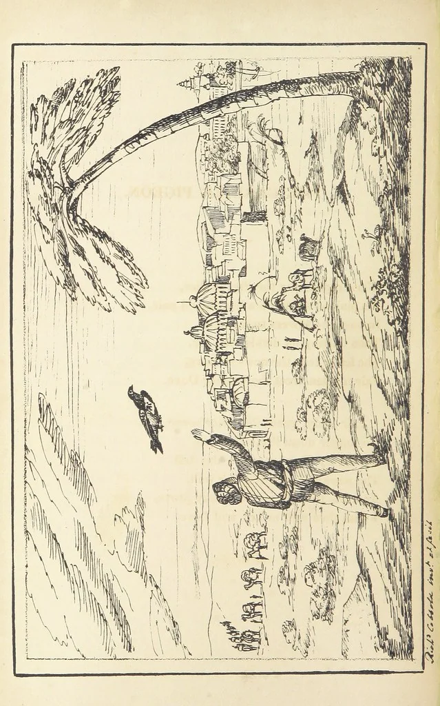 An illustration from Valentine Verses; or, Lines of truth, love, and virtue. [With plates, lithographed by the author, 1827, leaf 126