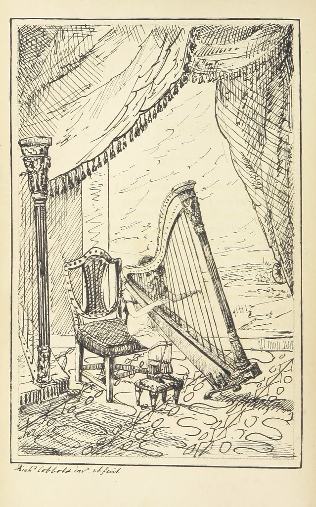 An illustration from Valentine Verses; or, Lines of truth, love, and virtue. [With plates, lithographed by the author, 1827, leaf 174