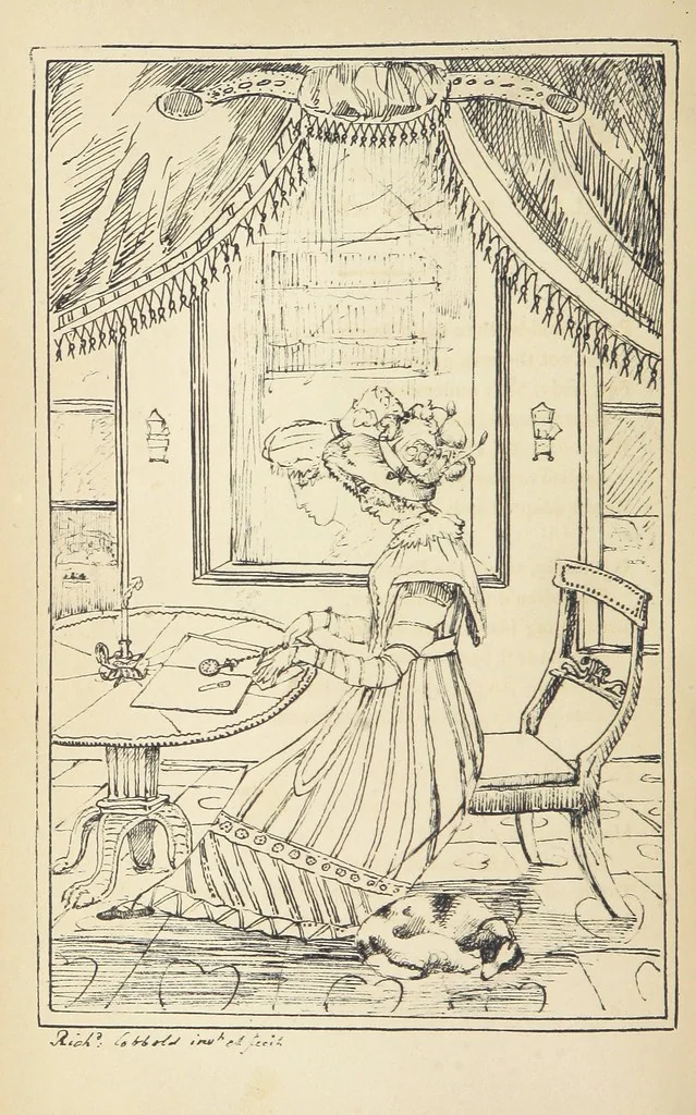 An illustration from Valentine Verses; or, Lines of truth, love, and virtue. [With plates, lithographed by the author, 1827, leaf 198