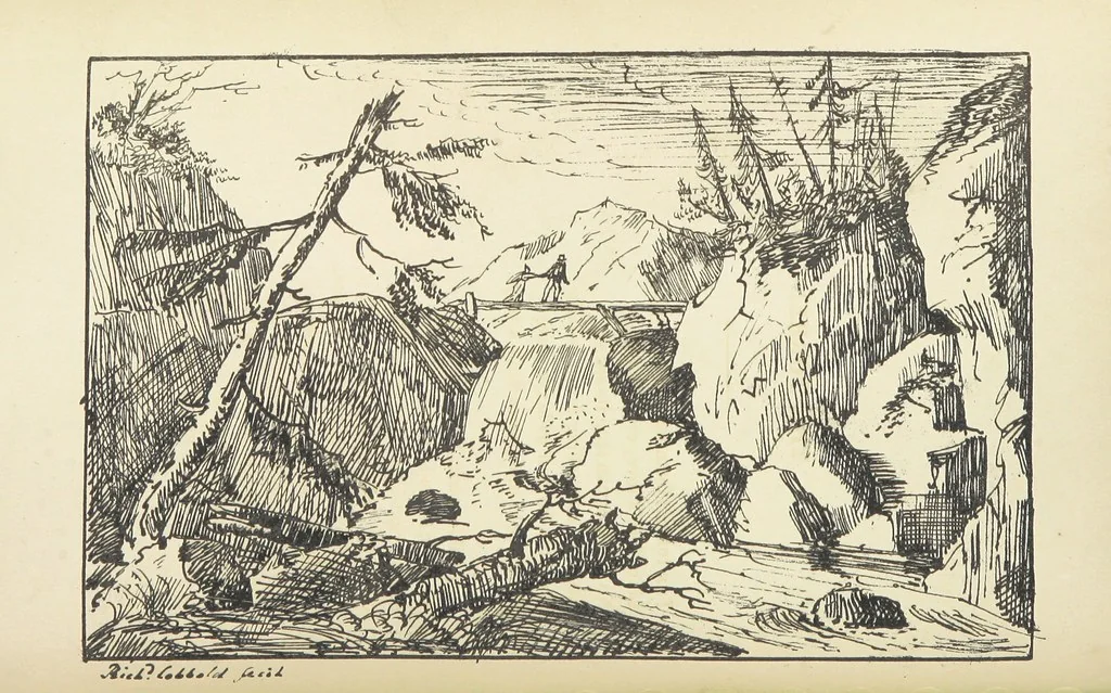 An illustration from Valentine Verses; or, Lines of truth, love, and virtue. [With plates, lithographed by the author, 1827, leaf 214