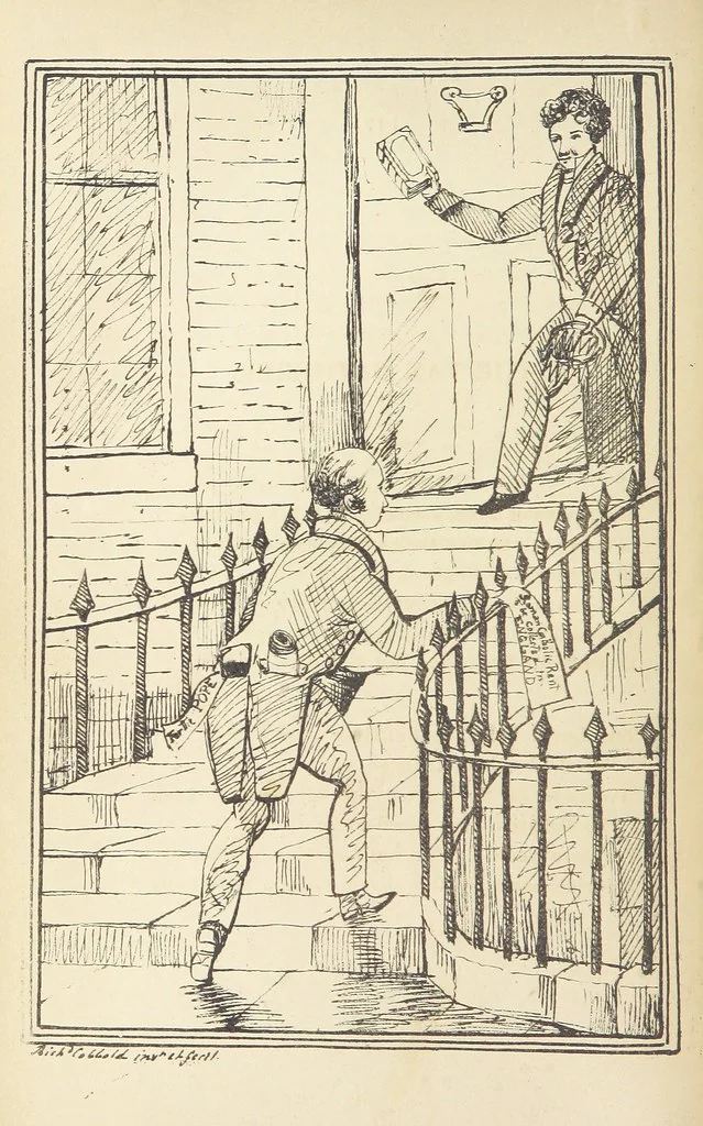 An illustration from Valentine Verses; or, Lines of truth, love, and virtue. [With plates, lithographed by the author, 1827, leaf 302