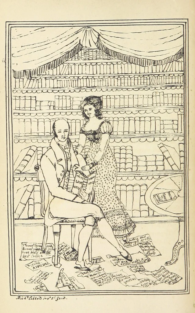 An illustration from Valentine Verses; or, Lines of truth, love, and virtue. [With plates, lithographed by the author, 1827, leaf 306