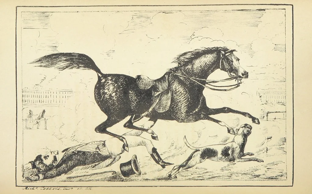 An illustration from Valentine Verses; or, Lines of truth, love, and virtue. [With plates, lithographed by the author, 1827, leaf 96