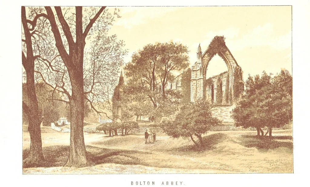 An illustration from On Foot through Wharfedale: descriptive & historical notes of the towns and villages of Upper & Lower Wharfedale. [With illustrations and a map, 1882, leaf 203