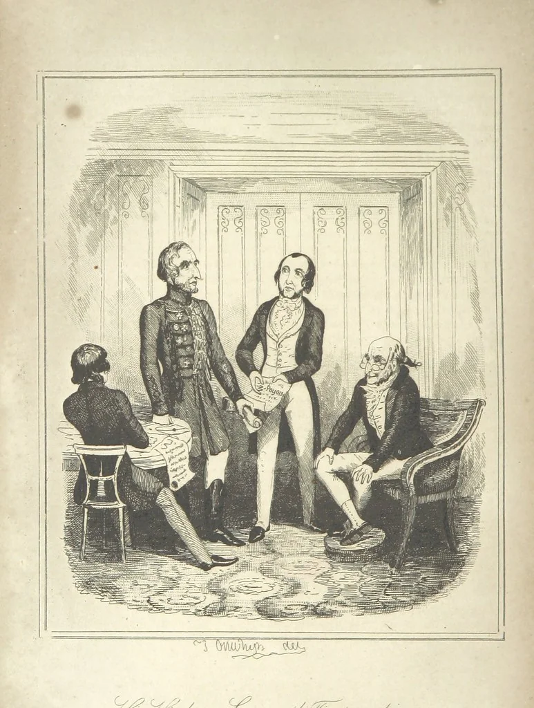 An illustration from George St. George Julian, the Prince. [With plates by Thomas Onwhyn and a portrait of the author, 1844, leaf 134
