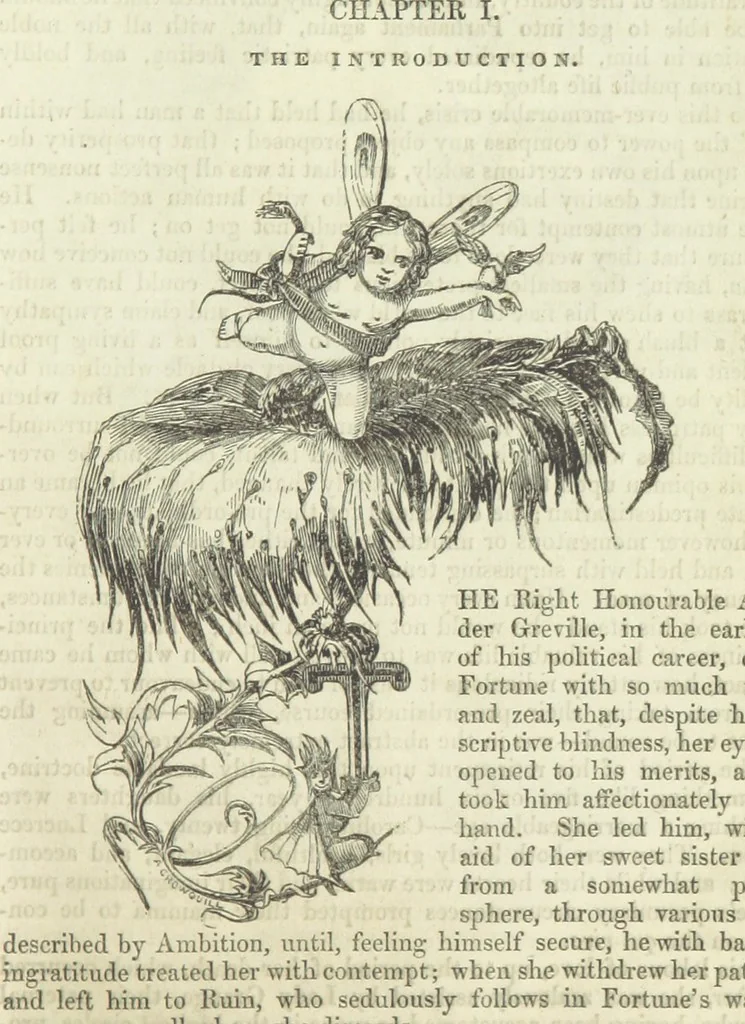 An illustration from The Sisters; or, the Fatal marriages ... Illustrated with fifty-eight engravings by Kenny Meadows and Alfred Crowquill: a portrait of the author: and twenty-two etchings on steel, by Onwhyn. Second edition, with additions, 1851, leaf 13