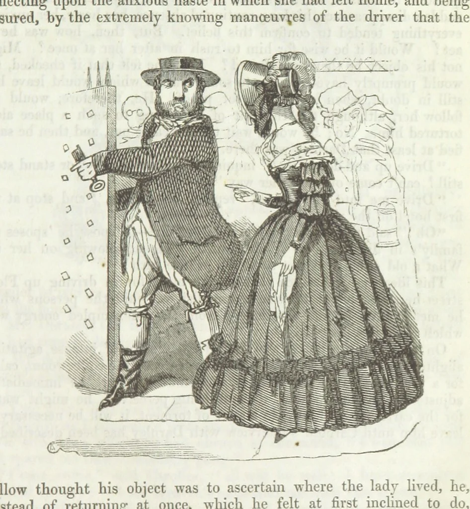 An illustration from The Sisters; or, the Fatal marriages ... Illustrated with fifty-eight engravings by Kenny Meadows and Alfred Crowquill: a portrait of the author: and twenty-two etchings on steel, by Onwhyn. Second edition, with additions, 1851, leaf 147