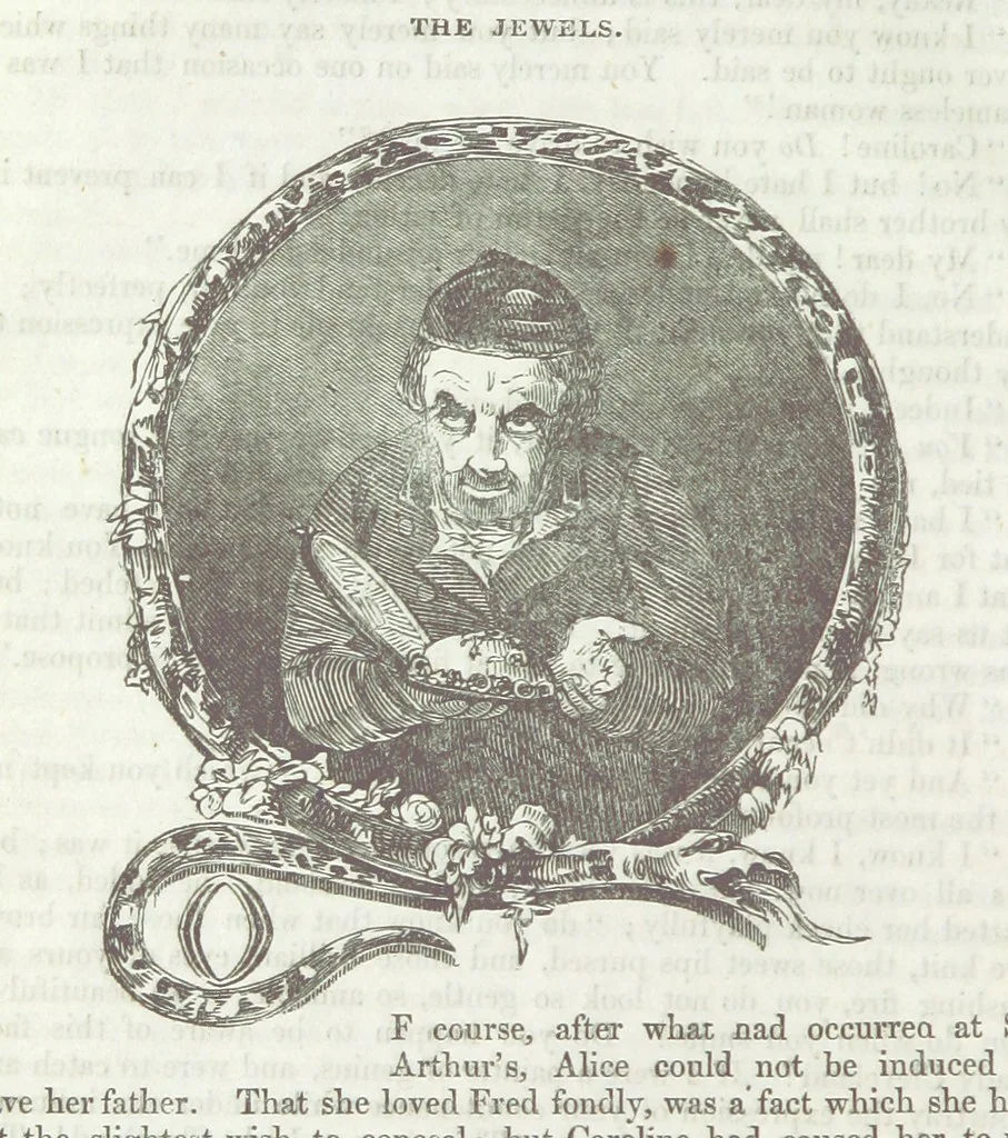 An illustration from The Sisters; or, the Fatal marriages ... Illustrated with fifty-eight engravings by Kenny Meadows and Alfred Crowquill: a portrait of the author: and twenty-two etchings on steel, by Onwhyn. Second edition, with additions, 1851, leaf 174