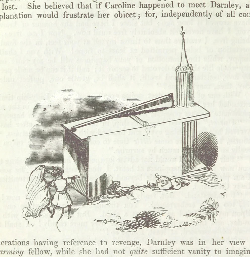 An illustration from The Sisters; or, the Fatal marriages ... Illustrated with fifty-eight engravings by Kenny Meadows and Alfred Crowquill: a portrait of the author: and twenty-two etchings on steel, by Onwhyn. Second edition, with additions, 1851, leaf 264