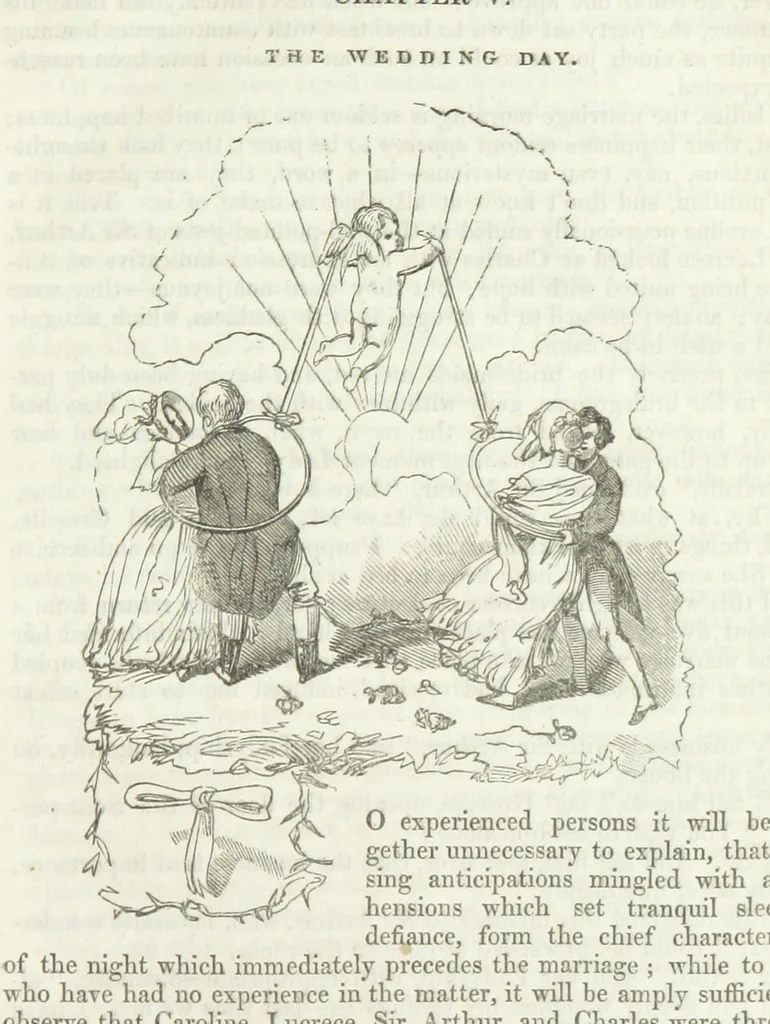 An illustration from The Sisters; or, the Fatal marriages ... Illustrated with fifty-eight engravings by Kenny Meadows and Alfred Crowquill: a portrait of the author: and twenty-two etchings on steel, by Onwhyn. Second edition, with additions, 1851, leaf 47
