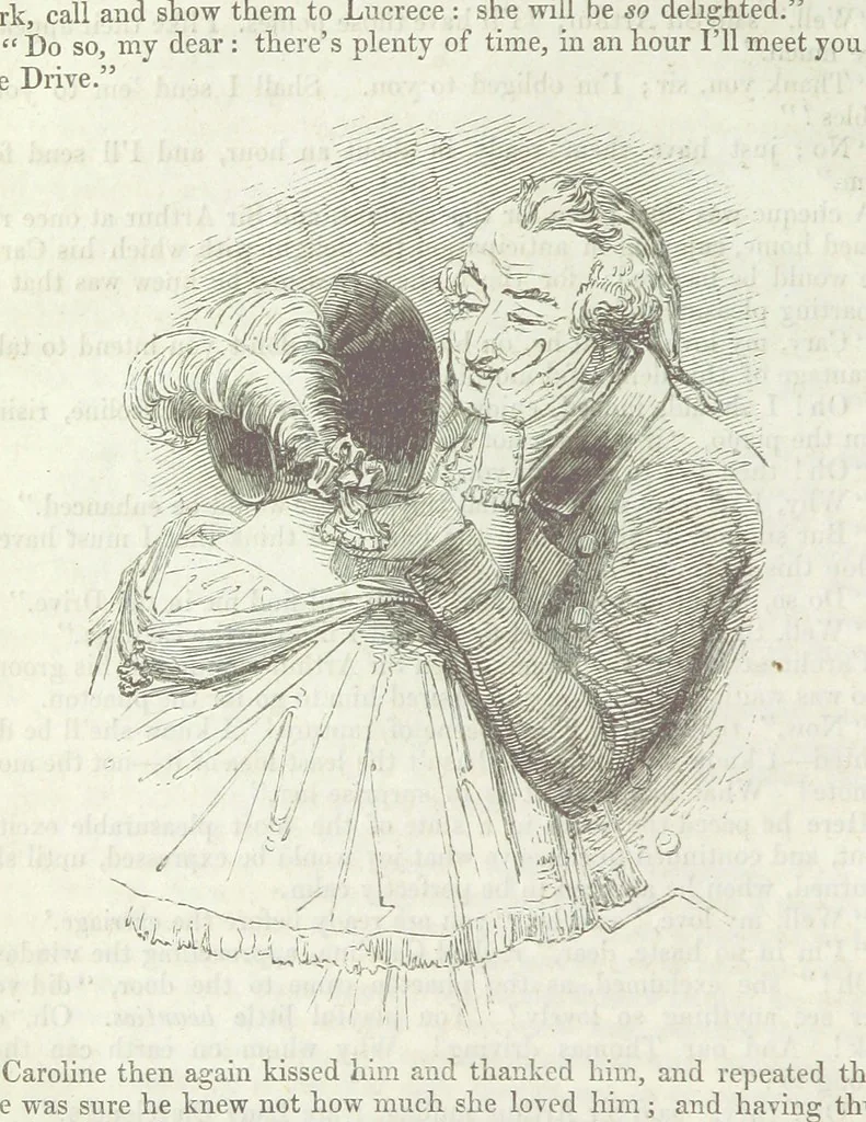 An illustration from The Sisters; or, the Fatal marriages ... Illustrated with fifty-eight engravings by Kenny Meadows and Alfred Crowquill: a portrait of the author: and twenty-two etchings on steel, by Onwhyn. Second edition, with additions, 1851, leaf 60