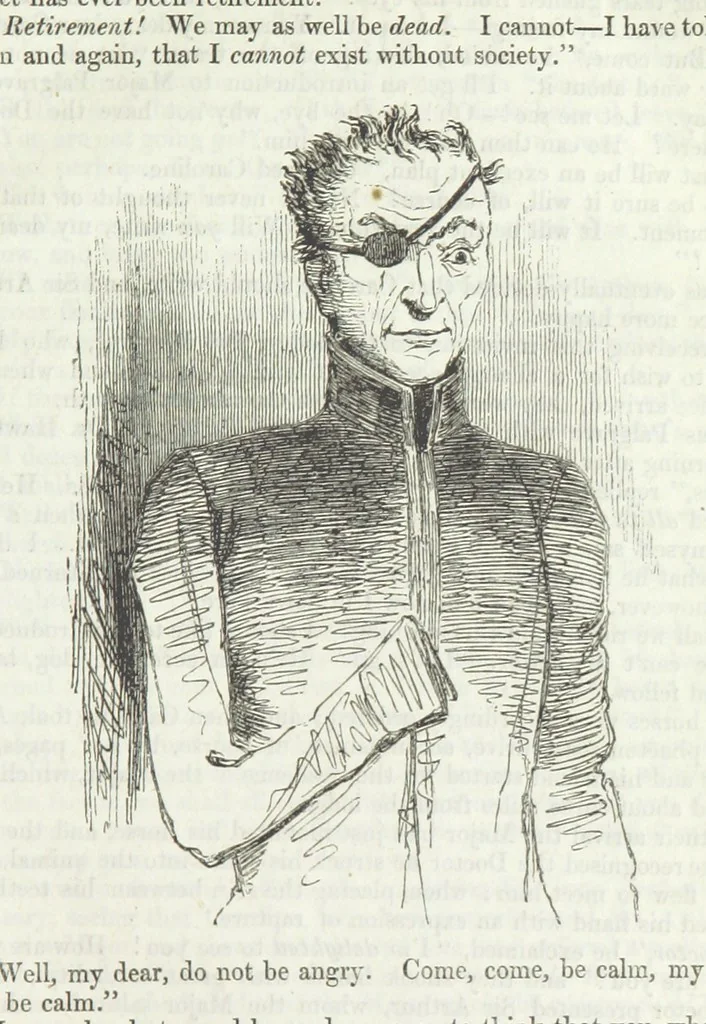 An illustration from The Sisters; or, the Fatal marriages ... Illustrated with fifty-eight engravings by Kenny Meadows and Alfred Crowquill: a portrait of the author: and twenty-two etchings on steel, by Onwhyn. Second edition, with additions, 1851, leaf 89