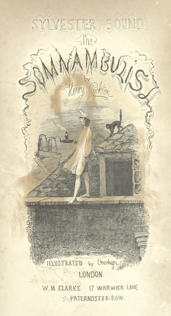 An illustration from Sylvester Sound, the Somnambulist. (Illustrated by Onwhyn.) [With a portrait of the author, 1844, leaf 11