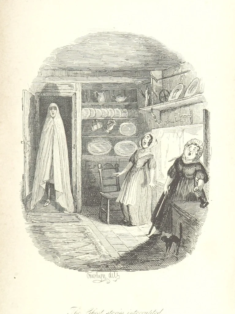 An illustration from Sylvester Sound, the Somnambulist. (Illustrated by Onwhyn.) [With a portrait of the author, 1844, leaf 369