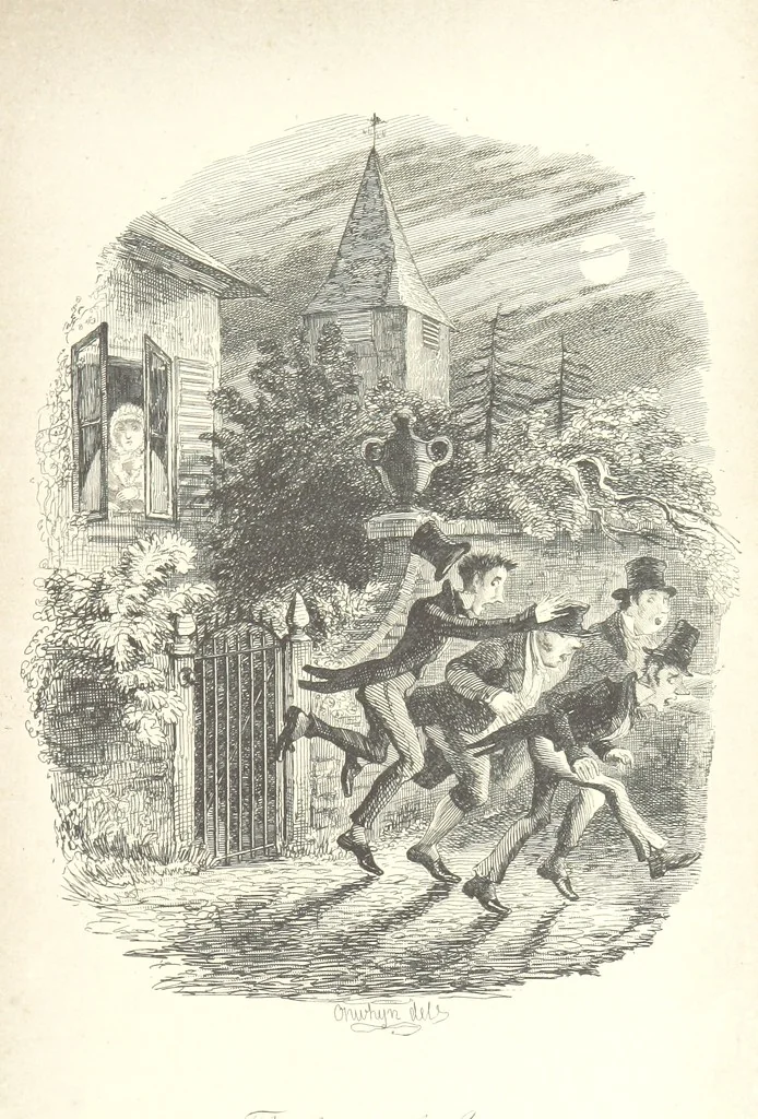 An illustration from Sylvester Sound, the Somnambulist. (Illustrated by Onwhyn.) [With a portrait of the author, 1844, leaf 373