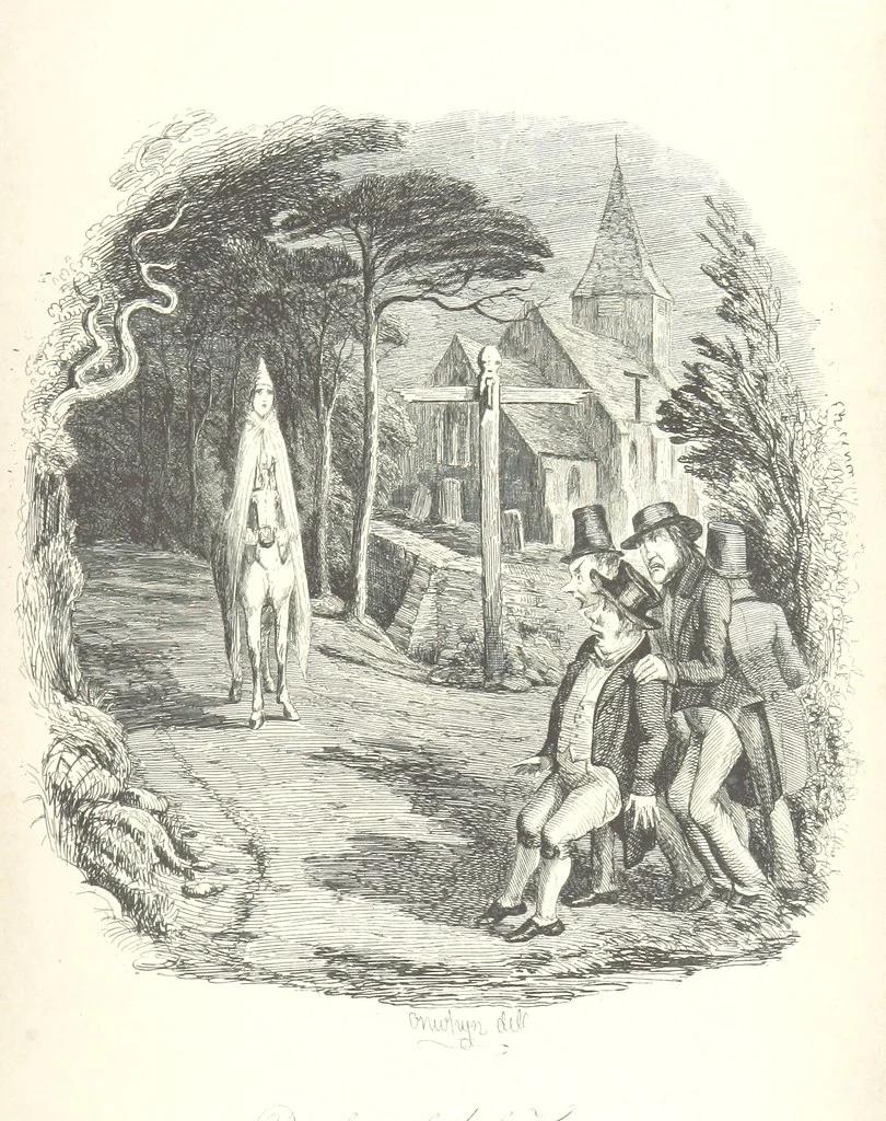 An illustration from Sylvester Sound, the Somnambulist. (Illustrated by Onwhyn.) [With a portrait of the author, 1844, leaf 383